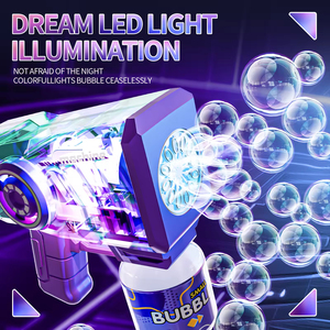 ปืนยิงฟองสบู่แบบพกพา คลาสสิก กันน้ำ ขายดี พร้อมไฟ LED เครื่องทำฟองสบู่แบบมือถือ ของเล่นสำหรับเด็ก เล่นกลางแจ้ง - Product Image 4