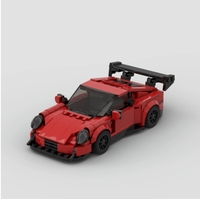 MOC City Famous 302 Red Sports Super Racing Car Model 1:35 Scale Plastic DIY Assembly Bricks Building Blocks Sets for Unisex