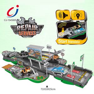 2025 más nuevo policía aleación luz música estacionamiento pista ranura juguete, niños pista estacionamiento Juguetes Coche - Product Image 3