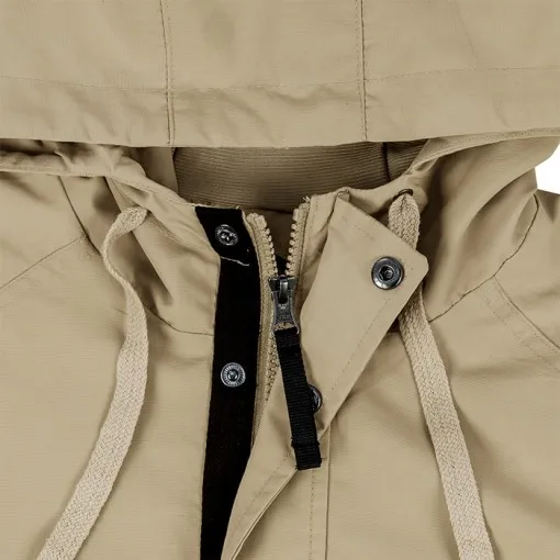 Wholesale Clothing Plain Color Men's Waterproof Zipper Sweatshirts White Bomber Jacket With Hoodie