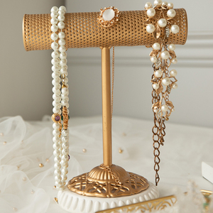 Customized 3-Tier Metal <strong>Jewelry</strong> Display Necklace Earring Holder T Shaped <strong>Jewelry</strong> Organizer - Product Image 2