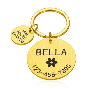 Suministros grabados personalizados <span class=keywords><strong>Collar</strong></span> personalizado de acero inoxidable para perros y mascotas Accesorios Etiqueta de nombre de identificación - Product Image 6