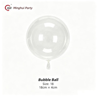 Ballon transparent en TPU multi-tailles, boule à bulles Bobo, grande ouverture, ballon vide transparent pour lumière LED, décoration de fête d'anniversaire, mariage, bricolage