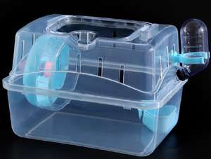 Mini taille acrylique transparente en plastique pet hamster cages pour petits animaux - Product Image 2