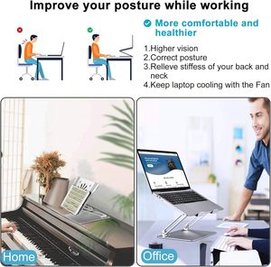 2025 New Laptop Cooling <b>Pad</b> with 2 Quiet Fans Computer PC Notebook <b>Gaming</b> Laptop Fan Height Adjustable Laptop Accessories - Product Image 2