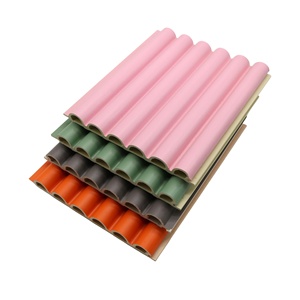 Panneau en bois ondulé Eco Wood Wave Board 150, gaufré, concave-convexe, sans peinture, grille décorative murale en bois - Product Image 1