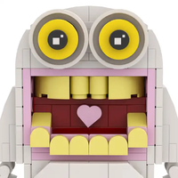 CAYI Moc, monstruo de ladrillo, tamaño pequeño, figura coleccionable, bloques de construcción, juegos de bloques de construcción, juguetes educativos de bloques Nano DIY para niños
