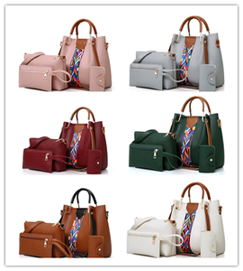 Échantillon gratuit, service d'expédition <span class=keywords><strong>DDP</strong></span>, DAP, CIF, FOB, personnalisation en cuir PU de luxe pour femme, ensemble de sacs à main promotionnels personnalisés - Product Image 2