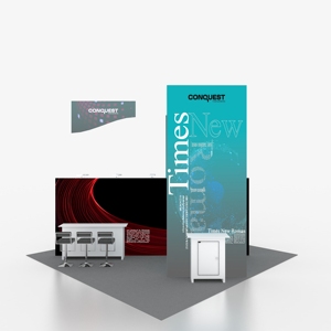 Phong cách mới triển lãm thương mại hiển thị tùy chỉnh thực hiện Saloon & gian hàng triển lãm Hợp kim nhôm 20x20ft truyền nhiệt in trường hợp chuyến bay - Product Image 4