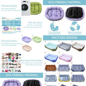 COLLABOR 3 Farben 3 Größen Bedruckte Premium-Haustierbetten OEM ODM Umweltfreundliche PP-Baumwolle Bedrucktes Weiches Hundebett Anpassbares Anti-Angst Haustierbett - Product Image 3