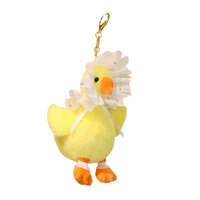 Porte-clés 3D en peluche d'oie mignonne et moelleuse, écologique, styles personnalisables, détails adorables, breloque de sac parfaite, cadeau adorable pour tous les âges