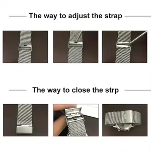 Correa para Samsung <span class=keywords><strong>Galaxy</strong></span> Watch 4 5 6 40 44mm 6 4 <span class=keywords><strong>Classic</strong></span> 43mm 42 <span class=keywords><strong>46</strong></span> 47mm Sin huecos Acero Loop Metal Band <span class=keywords><strong>Galaxy</strong></span> 5Pro 45mm Pulsera - Product Image 5