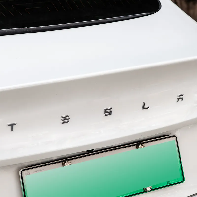 Emblema de coche de aleación de Zinc de la puerta de la cola emblema adhesivo para Tesla modelo 3 Y S X coche modificación posterior del tronco Decoración las cartas