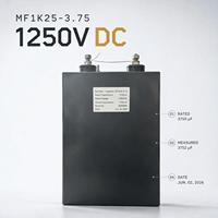 Condensateur à impulsions à film de haute qualité à prix abordable 1250 VDC3750UF pour générateur d'impulsions haute tension