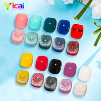 Poudre de gel pour ongles YICAI 9D effet œil de chat, pigment holographique magnétique, couleur changeante, pigment laser arc-en-ciel, revêtement en oxyde de fer