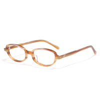 Montures optiques ovales en acétate, montures de lunettes fines de luxe pour femmes