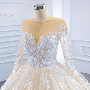 AL1596 Plus Size <span class=keywords><strong>Civil</strong></span> Princesse <span class=keywords><strong>Robe</strong></span> <span class=keywords><strong>de</strong></span> Mariée Style Sirène <span class=keywords><strong>Robe</strong></span> <span class=keywords><strong>Africaine</strong></span> en Dentelle avec Cristal et Décorations Florales <span class=keywords><strong>Robe</strong></span> <span class=keywords><strong>de</strong></span> <span class=keywords><strong>Mariage</strong></span> - Product Image 5