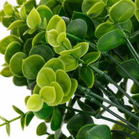 Tiges d'eucalyptus artificielles en plastique, fausses branches de verdure, feuilles au toucher réel, recyclables pour la décoration de mariage, maison, hôtel, mur, table