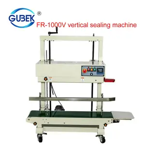 FR-1100V Vertical Sealing Machine PE Film Aluminum Foil Film Kraft Big Thick Paper Sealer with Conveyor Belts