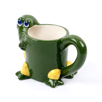 Tasses à café au lait créatives et mignonnes faites à la main, fabrication personnalisée, tasse en forme d'animal 3D, tasse en forme de crocodile