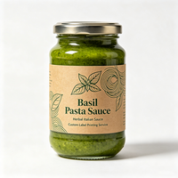 Etiquetas Personalizadas Haoxuan para Botellas de Salsa de Albahaca, Etiquetas Impresas en Papel Artístico con Relieve para Envases de Alimentos Premium