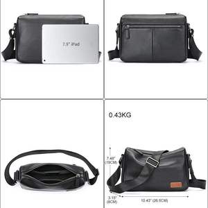 Sacs à bandoulière pour homme AndoBag en cuir de vache véritable, grande capacité, pour le travail, mode décontractée, sac messager 6123 - Product Image 4
