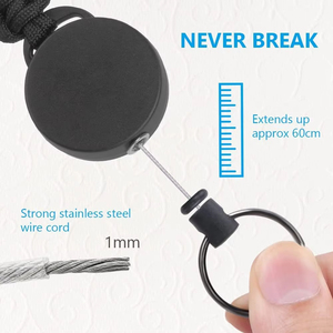 Carrete de insignia retráctil negro para protección contra caídas de seguridad Dispositivos anticaída con uso de alta calidad en seguridad exterior o interior - Product Image 3