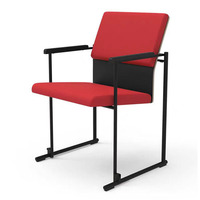Chaise de formation empilable moderne avec accoudoirs, chaise de bureau en tissu pour salle de conférence, auditorium scolaire
