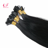 Extensions de cheveux de luxe russes vierges Remy à kératine, super double drawn, à pointe plate, micro-liens, trame simple, pour toutes les couleurs