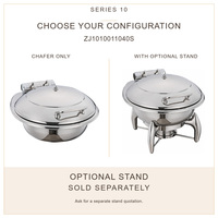 Réchaud de buffet professionnel Royal Modern Luxury Silver en acier inoxydable pour restaurant