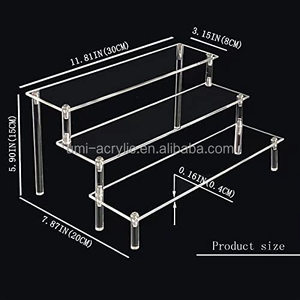 Acrilico Display Riser <span class=keywords><strong>per</strong></span> la Visualizzazione di Gioielli Riser Scaffale Vetrina Lampade <span class=keywords><strong>Per</strong></span> Dessert Cupcake Della Caramella di Figura di Azione - Product Image 4