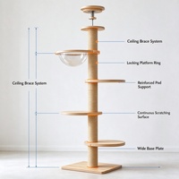 Arbre à chat robuste et durable, tour à chat multi-niveaux avec griffoir en sisal, idéal pour les chats de grande taille, pour l'intérieur