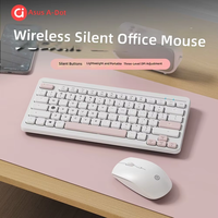 Untuk Set Keyboard dan Mouse Nirkabel WK40 Desain Ergonomis Tahan Air Ringkas Portabel untuk Penggunaan Desktop/Laptop Kantor Tersedia di Stok