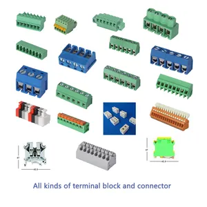 Bloco terminal de placa pcb, todos os tipos de blocos de terminal sem parafusos conector elétrico de distribuição