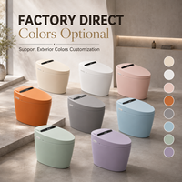 WC intelligent monobloc en céramique avec bidet intégré, couleur personnalisable, siphon en P carré, chasse automatique, siège chauffant, télécommande, OEM ODM