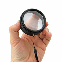 Loupe à poignée de fabrication japonaise Grossissement 5X/7X Conception de poignée en caoutchouc à grande lentille de 53mm avec sangle de transport pour l'inspection des bijoux et des pierres précieuses