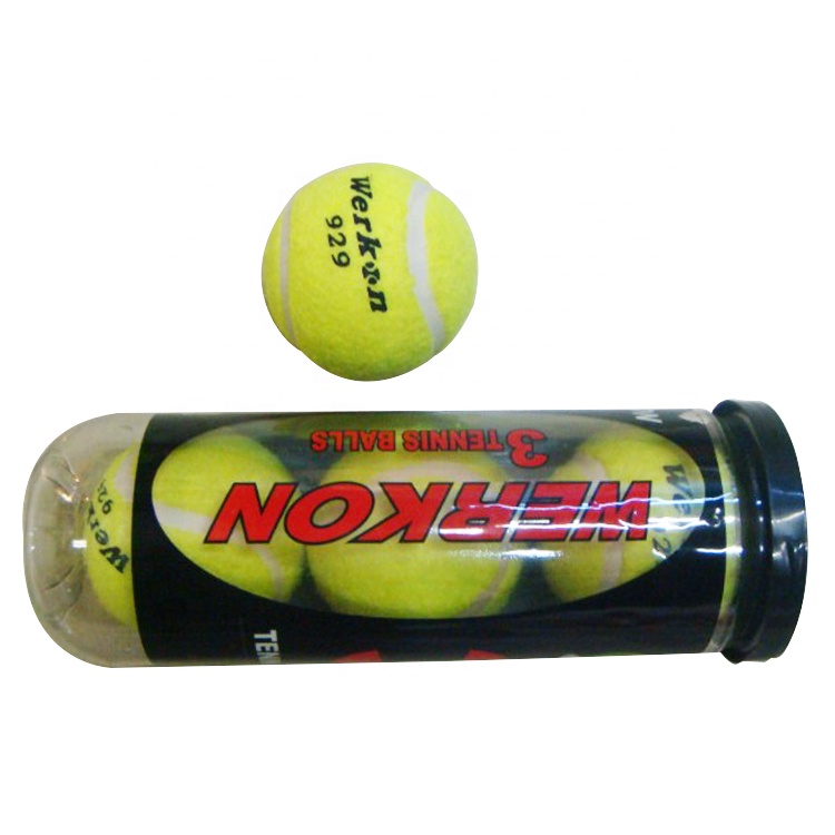 Extra Duty Championship Tennis Balls with Plastic Can Three Yellow Tennis Ball Natural Rubber for consistent Play