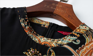 Ensemble deux pièces FMY57229 en soie de mûrier imprimée, chemise et <span class=keywords><strong>pantalon</strong></span> taille haute - Robe d'été de style <span class=keywords><strong>chinois</strong></span> <span class=keywords><strong>traditionnel</strong></span> pour <span class=keywords><strong>femme</strong></span> - Product Image 4