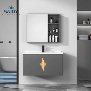 Mobile <span class=keywords><strong>Bagno</strong></span> Moderno in Alluminio Economico con Lavabo a Parete Impermeabile e Garanzia di 5 Anni - Product Image 1