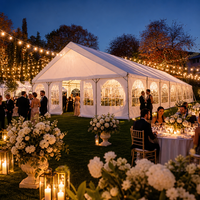 Carpa de Lujo GAXTENT con Ventanas Transparentes Tipo Iglesia, Estructura de Aluminio Impermeable, para Bodas, Fiestas y Eventos al Aire Libre, Precio de Fábrica