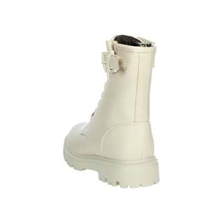 Bottes de combat pour filles, beige, à lacets avec boucle, hauteur cheville - Product Image 2