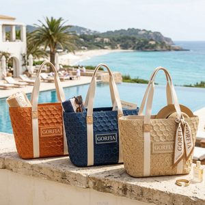 Bolso Tote Tejido Ligero y Transpirable para Mujer, Oferta de Verano, Bolso de Hombro para Viajes y Playa - Product Image 1