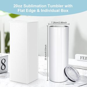 25pcs 20oz Sublimation <b>Tumblers</b> Bulk 20 oz Sublimation <b>Tumbler</b> Blank <b>Skinny</b> Straight Stainless Steel Keep Warm Usage - Product Image 6