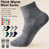 Chaussettes en laine sur mesure en gros, épaisses, chaudes, en laine mérinos, antidérapantes, respirantes, confortables, pour l'hiver, pour femmes et hommes, intérieur et extérieur, usage quotidien