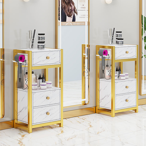 Carrito de Salón Dorado para Maquillaje y Belleza, Diseño Moderno, Muebles de Lujo para Dormitorio o Salón de Belleza, Entrega en 3 Días, Suministro de Fábrica - Product Image 1