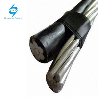 Cable aislado XLPE aéreo de aluminio triplex 1/0AWG 2/0AWG