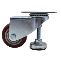 Roue de nivellement pivotante 3-en-1 avec plaque de charge simple 80 kg, pied de nivellement horizontal réglable pour armoire d'équipement et établi