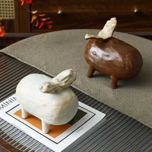 تمثال سيراميك إبداعي مرسوم يدويًا على شكل وحش سماوي طائر من فلورينكو، تحفة فنية عصرية للطاولة والديكور المنزلي - Product Image 3