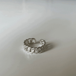 S925 Sterling Silver Chain Twisted <b>Open</b> <b>Ring</b> For Women Everyday Wear Fine Jewelry - Product Image 2