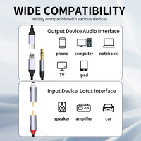 Câble audio AUX 8 broches vers 2RCA de haute qualité pour iPhone, gaine en nylon tressé portable, câble stéréo HiFi pour amplificateur de haut-parleur iOS